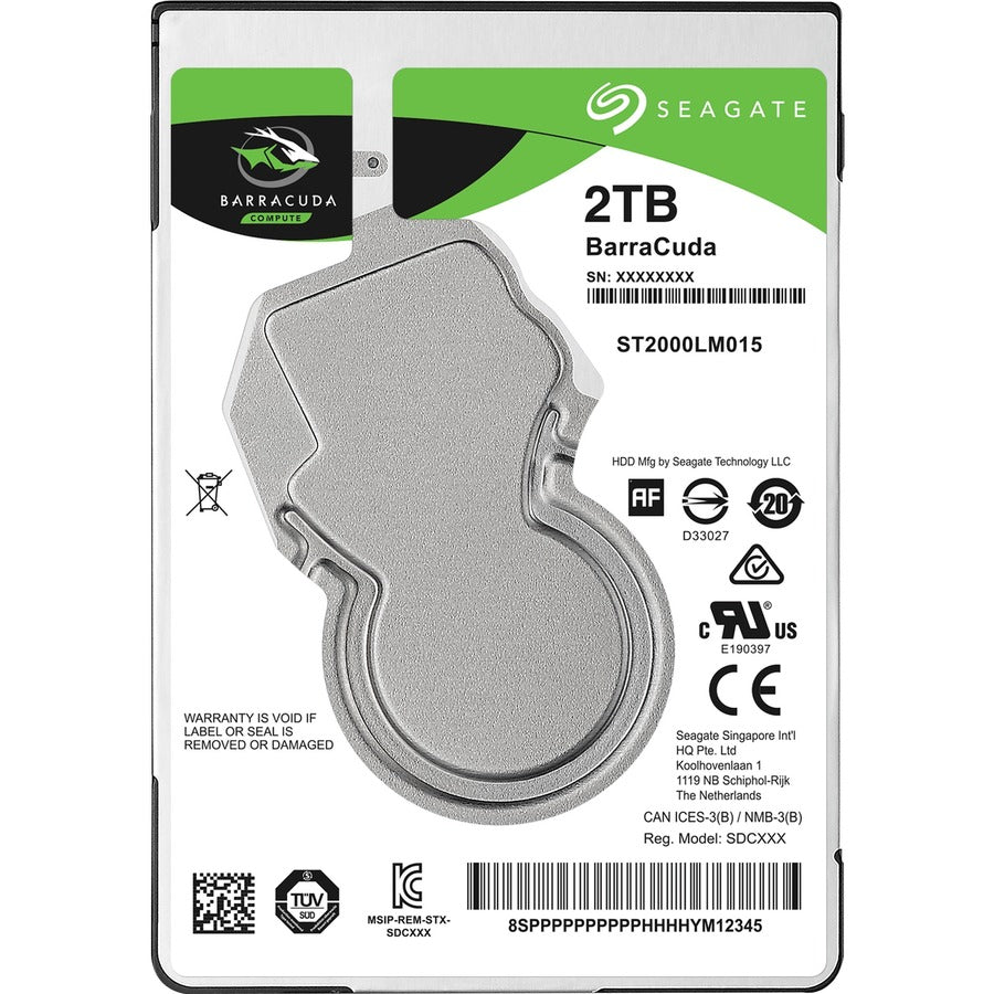 Seagate BarraCuda ST2000LM015 2 TB Hard Drive - 2.5" Internal - SATA (SATA/600)