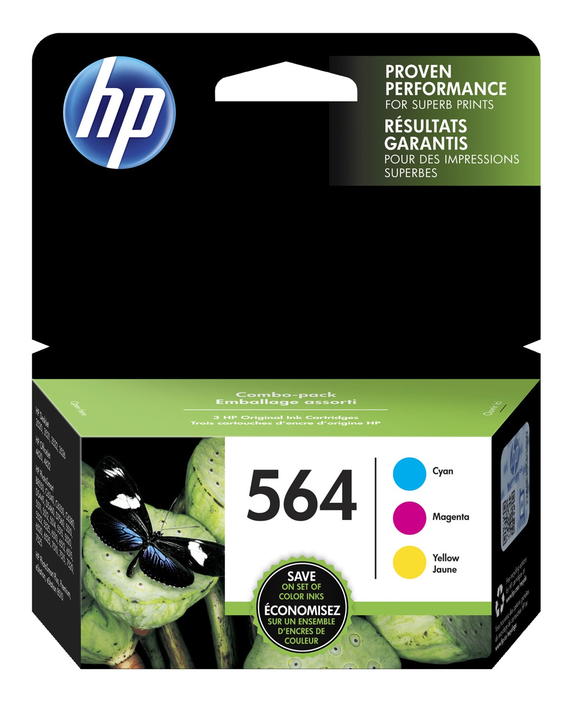 HP 564 CMY Ink Crtg Combo 3-Pack