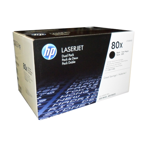 HP 80X Black Dual Pk LJ Toner Cartridge