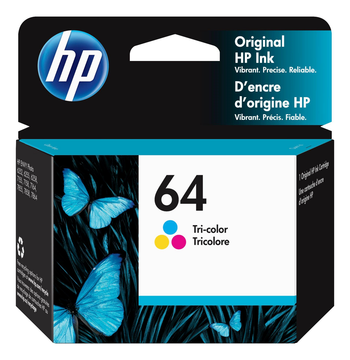 HP 64 Tri-color Original Ink Cartridge