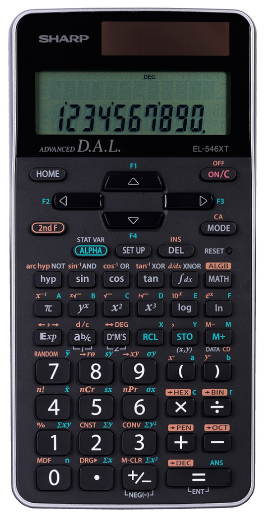 SHARP EL546XTBSL 469 FUNCTION, 10X2 LINE, SCIENTIFIC CALCULATOR