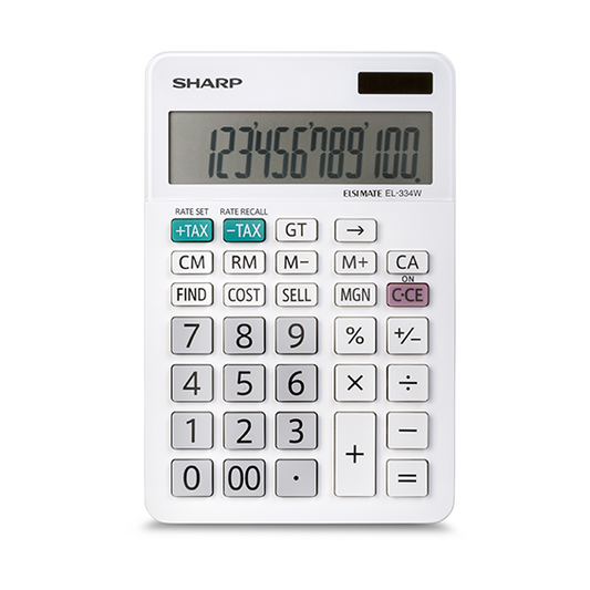 SHARP EL334WB XL 12 DIGIT DESKTOP CALCULATOR