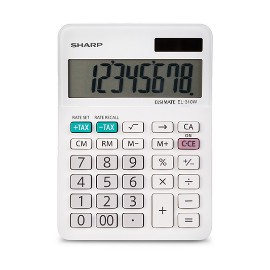 SHARP EL310WB XL 8-DIGIT MINI-DESKTOP CALCULATOR