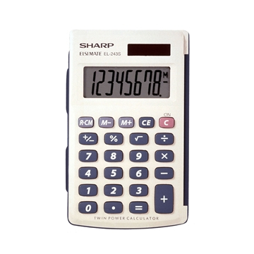 SHARP EL243SB 8-DIGIT HAND-HELD CALCULATOR